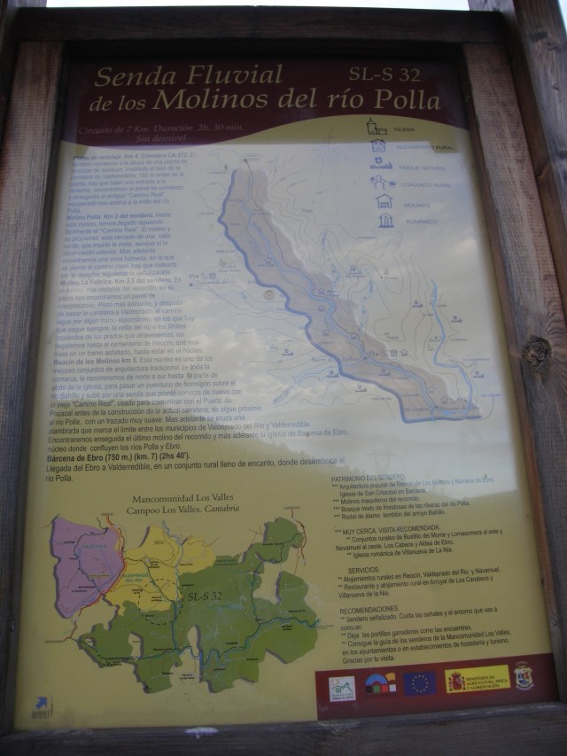 Panel informativo de la ruta