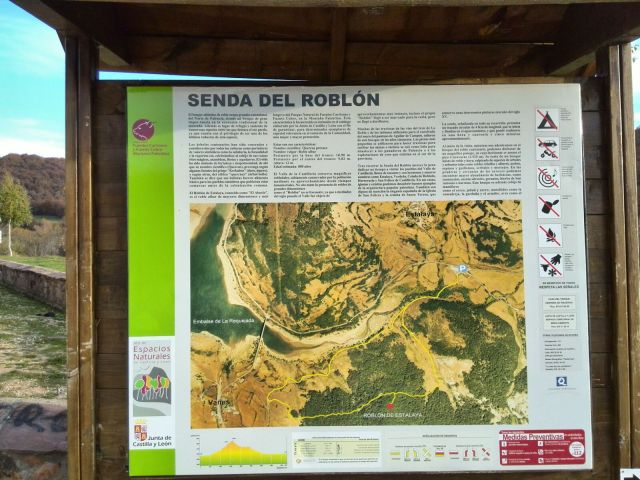 Cartel Senda del Roblón de Estalaya