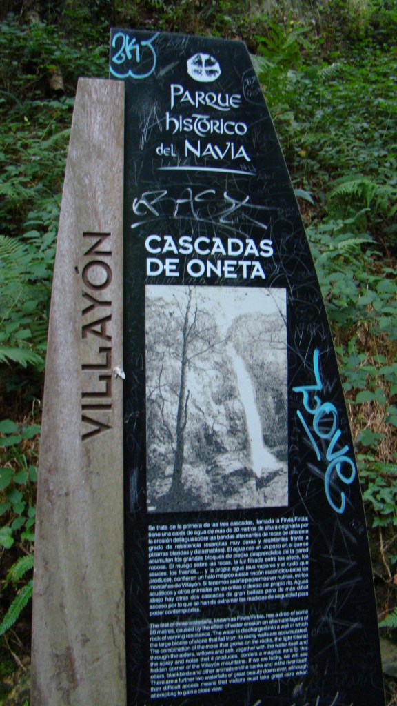 Panel Informativo Cascada de Oneta