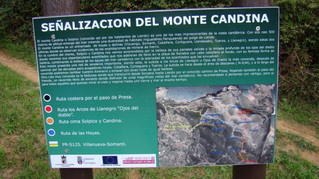 Señalizacion sendas Monte Candina