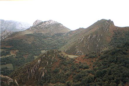 Collada de La Rebollosa, vistas a El Colladin, Picu Gorrión y Peñas de Toriezu